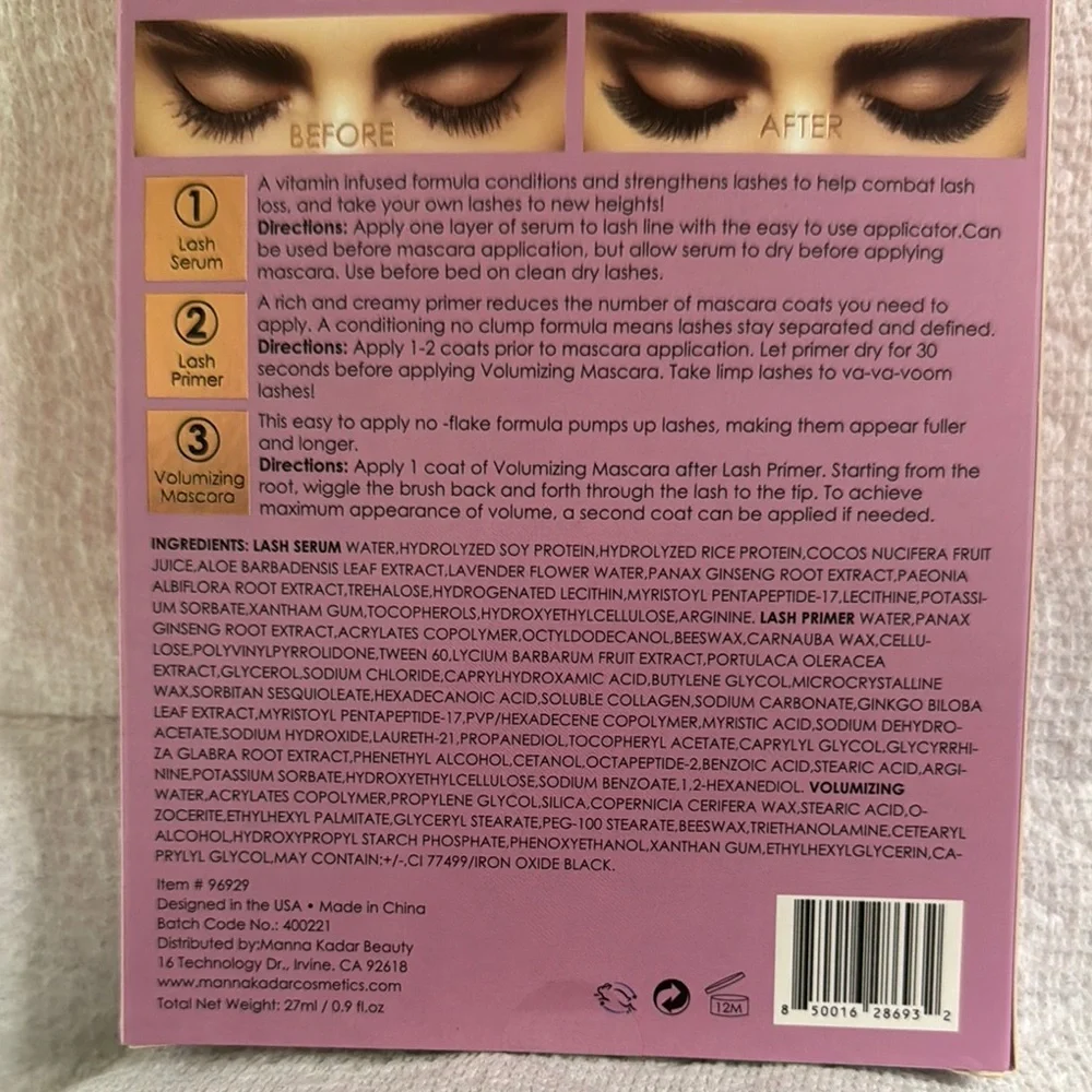 Manna Kadar Three of a Kind Lash Set - Silver, White, Black